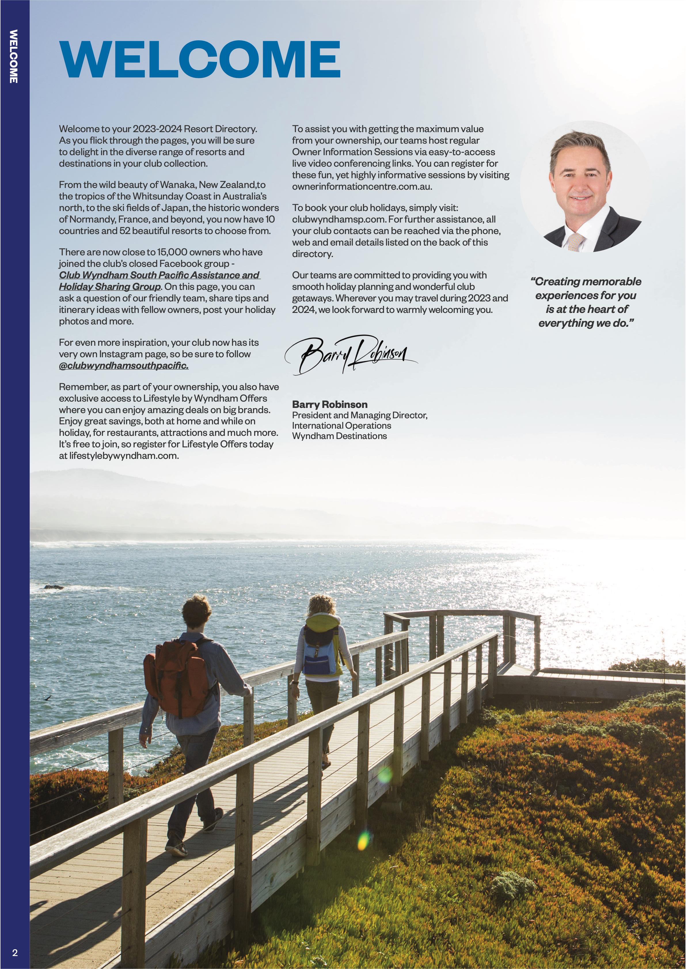 Club Wyndham South Pacific Resort Directory 2023-2024